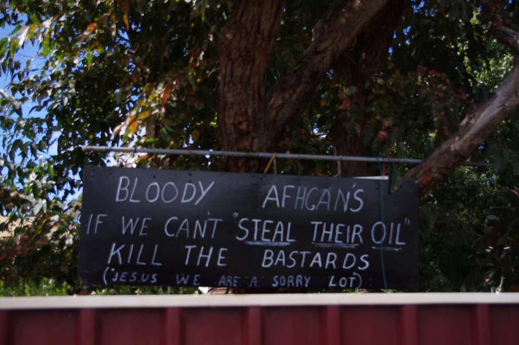 Bloody Afghans if we can't steal their oil